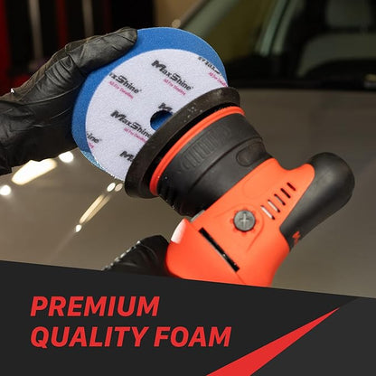Maxshine 5.2" Universal High Foam Polishing Pad with Center Hole – Removes Heavy Swirl Marks, Scratches & Oxidation – Professional Foam Pad for Car Detailing & Paint Correction