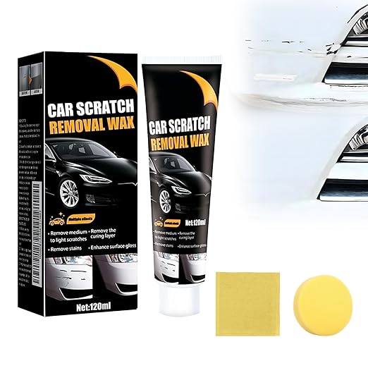 Scratch Remover for Vehicles, 2025 New Car Scratch Repair Paste Car Scratch Remover with Wipe and Sponge, Car Polishing Wax Scratchs Remover Cars Paint Scratchs Repair Kit for Deep Scratches (1)