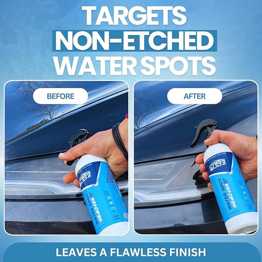 Water Spot Remover For Cars - Water Stain Remover for Glass, Metals, Plastic & Paint - Natural Ingredients Safe for Cars, Home, Truck, Motorcycles & Boats, Made in USA, 16 fl. oz.