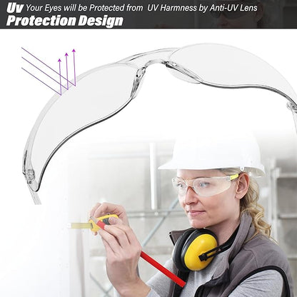 Salfboy Safety Glasses for Men Women ANSI Z87.1 Safety Glasses Bulk Protective Eyewear Scratch-Resistant