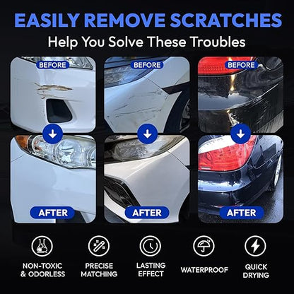 2026 New Upgraded Car Scratch Remover, Scratch and Swirl Remover for Vehicles Blemishes, Non-Toxic Car Paint Scratch Repair, Polishing & Waxing Kits with Buffer Pad, Microfiber Towel (1)