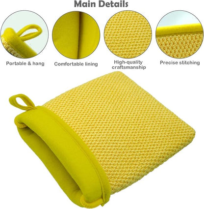 Auto Detailing Clay Mitt 1 Pack 8.5x5.7 inches, Fine Grade Microfiber Clay Bar Wash Mitt, Clay Eraser Mitt for Car Detailing, Magic Clay Bar Mitt, Removes Debris from Your Paint, Glass, Wheels