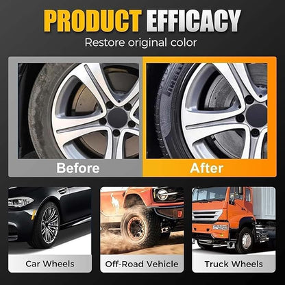 3 Pcs Wheel Cleaner, Wheelblaze Tire Cleaner Versatile and Powerful Rust Converter Car Detailing Kit, Turn Filthy Wheels into Instant Shine for Safe On Most Rim Finishes