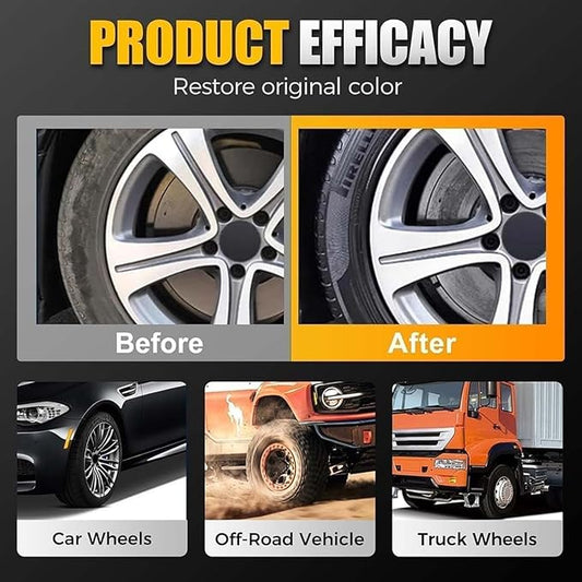 3 Pcs Wheel Cleaner, Wheelblaze Tire Cleaner Versatile and Powerful Rust Converter Car Detailing Kit, Turn Filthy Wheels into Instant Shine for Safe On Most Rim Finishes