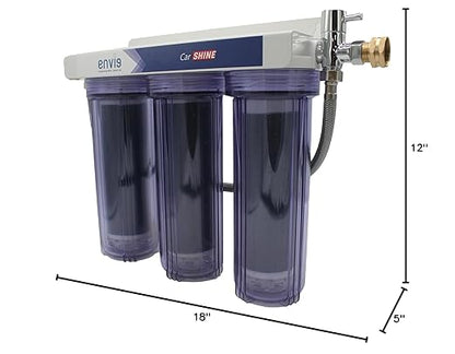 Envig CarShine Sleek Deionization Car Wash System with Bypass Valve and Color Changing DI Resin for Splotless Mobile Detailing (Assembled)
