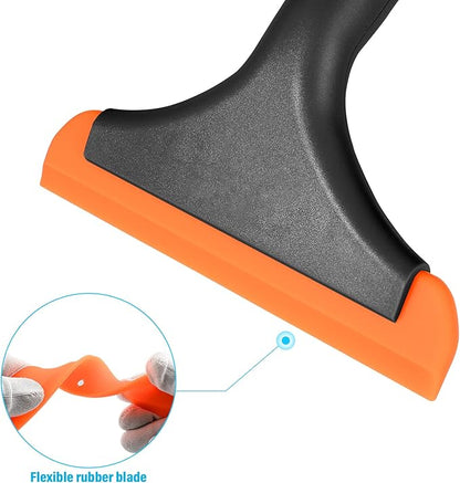 Gomake Small Silicone Squeegee Window Shower Squeegee,Auto Water Blade Squeegee for Shower Glass Door,Car Windshield, Window, Mirror, Bathroom,Countertop Cleaning-Black