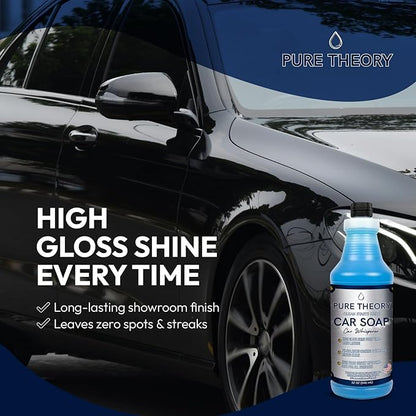 Car Whisperer – Premium Car Wash Soap 32 fl oz | High-Foam, pH-Balanced Formula | Streak-Free Shine | Protects Wax and Coatings | Safe for All Finishes | MADE IN USA