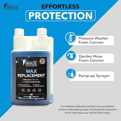 Image Wash Products Wax Replacement (Foamable) - Protectant for Trucks/RV's/Cars/Boats/Trailers/Equipment. ((32 Fl Oz (Pack of 1)))