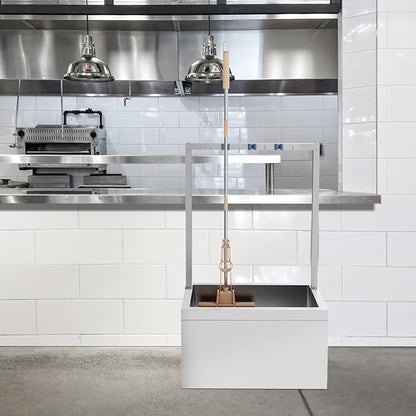 TONGMO Stainless Steel Floor Mop Sink, Mop sink with Cleaning Tool Rack | 19" x 22" x 12"