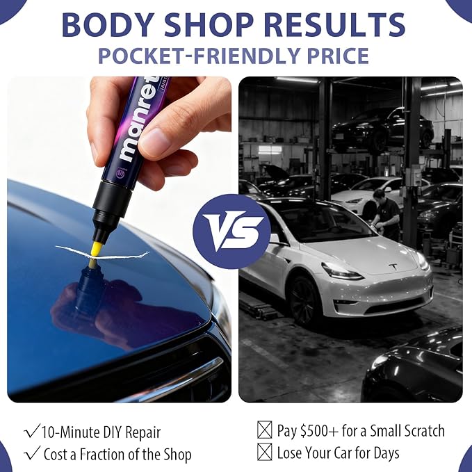 Touch Up Paint for Tesla Model Y/3/X/S Deep Blue (PPSB)—OEM Color-Matched, Quick & Easy Car Scratch Remover Pen, Long lasting & Waterproof Car Paint Touch Up, Like-New Finish
