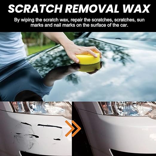 Scratch Remover for Vehicles,2025 New Upgrade Car Scratch Repair Paste,Containing Wiping Sponge car Paint Scratch Repair Polishing Wax,Used for Deep Scratches on Various Vehicles (2pc)