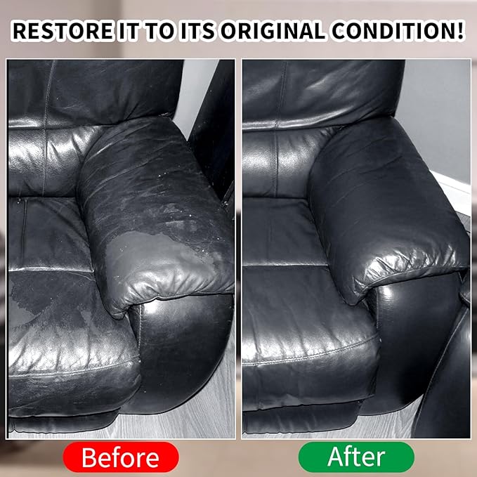 SHADAIWUYU 8.5oz Leather Recoloring Balm with 100ml Mink Oil,Black Leather Repair kit for Furniture and Car Interior,Leather Couch Scratch Repair,Leather Dye Paint,Mink Oil for Leather