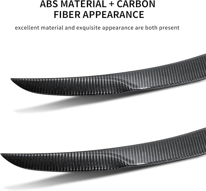 SHINELINERS Rear Spoiler for Tesla Model Y Juniper (Standard/Premium/Performance) 2025-2026, Carbon Fiber Pattern Trunk Wing, No-Drill Installation
