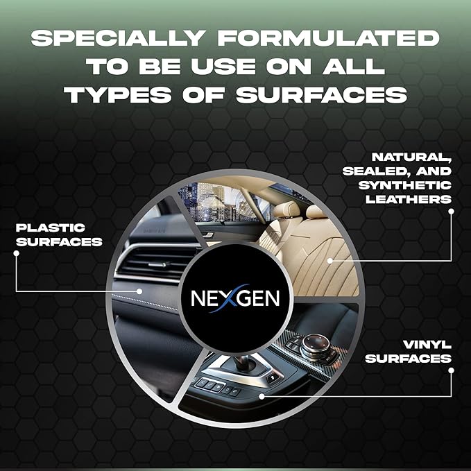 Nexgen Interior Ceramic Spray — Ultimate Interior Protection — Spray-on and Wipe-off Ceramic Coating for Hard Interior Surfaces (16 oz)