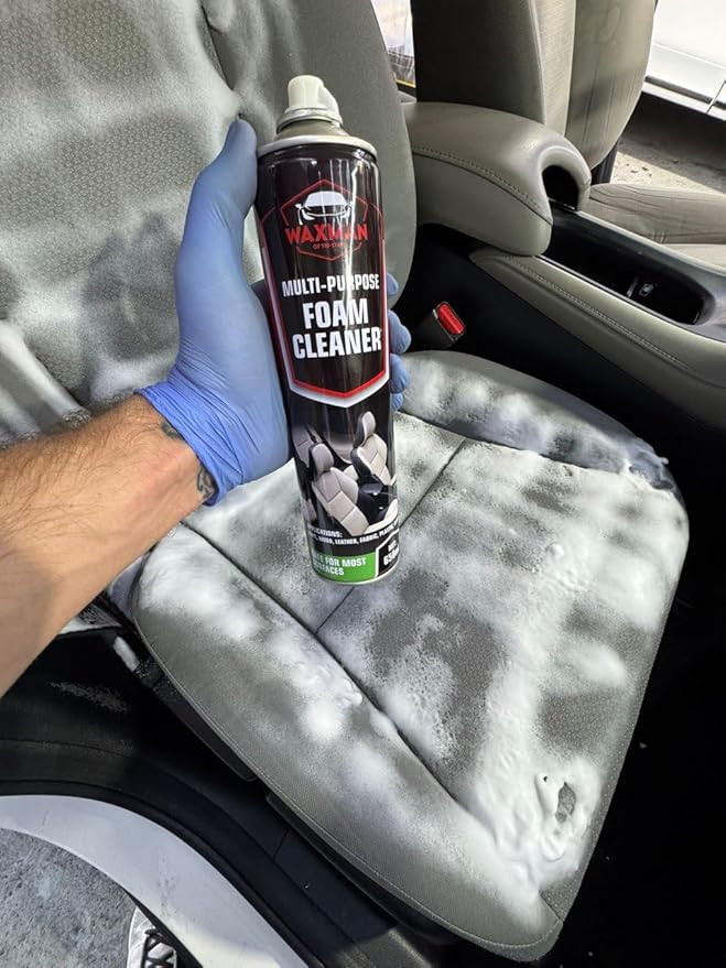 Car Interior Foam Cleaner - Multi-Purpose Deep Cleaning Foam Spray for Leather, Vinyl, Fabric, Plastic & Glass - Safe, Non-Drip Formula with Fresh Scent - 650ml