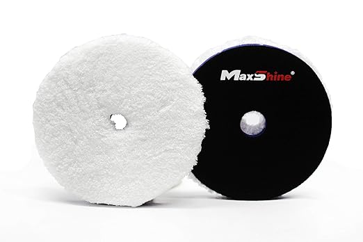 Maxshine 5" Universal Microfiber Polishing Foam Pad for Cutting – Ultra-Soft Microfiber with Hook & Loop – Compatible with DA & Rotary Polishers – Ideal for Paint Correction