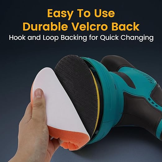 Buffing Polishing Pads 7 Inch - 7Pcs 180mm Face for 7 Inch Backing Plate, Car Compound Buffing Sponge Pads and Woolen Cutting Polishing Pad Kit