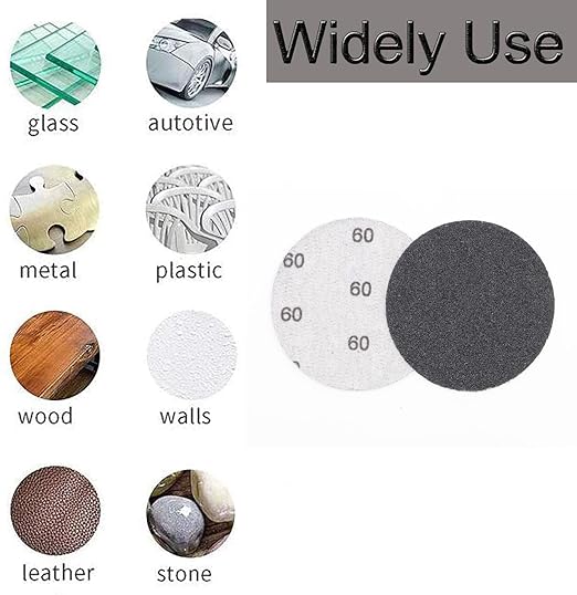 30pcs Sandpaper 3 inch Sanding Discs Hook and Loop 60 Grits Wet Dry Sandpaper for Random Orbital Sander Automotive Metal Sanding Polishing
