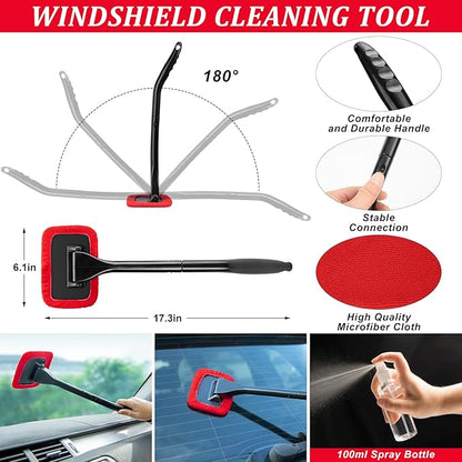 GPUSFAK 16Pcs Car Wash Cleaning Kit with Foam Gun Sprayer Detailing Brushes Windshield Cleaning Tool Rim and Tire Brush Towels Complete Interior Exterior Detailing Set for Car