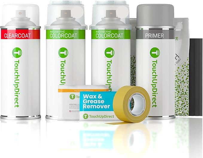 TouchUpDirect AZ/M7446A Star White Metallic Tricoat Compatible with Ford Exact Match Touch Up Paint Aerosol - Platinum Kit