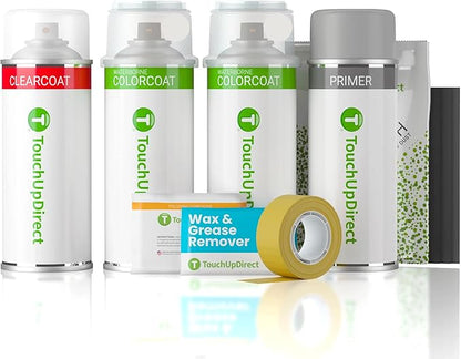 TouchUpDirect AZ/M7446A Star White Metallic Tricoat Compatible with Ford Exact Match Touch Up Paint Aerosol - Platinum Kit