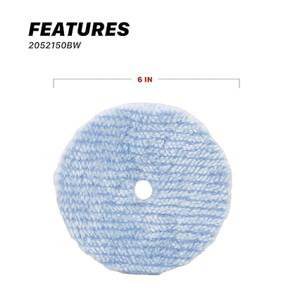 Maxshine 6” Universal Synthetic Wool Cutting Pad | Durable Hook & Loop Pad for Heavy-Duty Use | Professional Buffing Pad Compatible with DA & Rotary Polishers | Paint Correction & Defect Removal