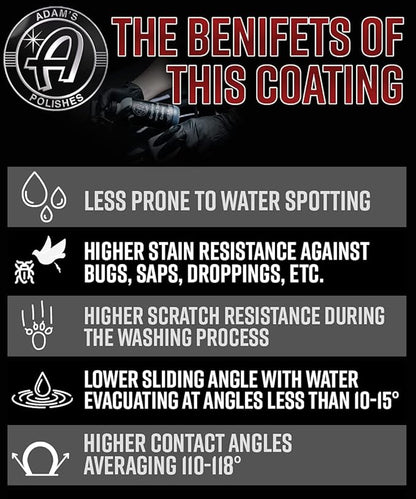 Adam's Polishes Graphene Ceramic Spray Coating - Sprayable Graphene Oxide Ceramic Coating for Cars, Boats, RV's & Motorcycle | Adds Extreme Gloss, Depth, Shine & Protection