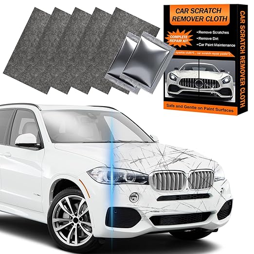 Nano Sparkle Cloth Car Scratch Remover Paste for Vehicles, Car Paint Scratch Repair Kit for Minor Scratches & Water Spots (Orange)