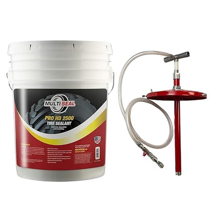 MULTI SEAL PRO HD 2500 - Our Workhorse Industrial Grade Tire Sealant Designed for Heavy Industrial and Agricultural Use, 5-Gallon Pail with Pump
