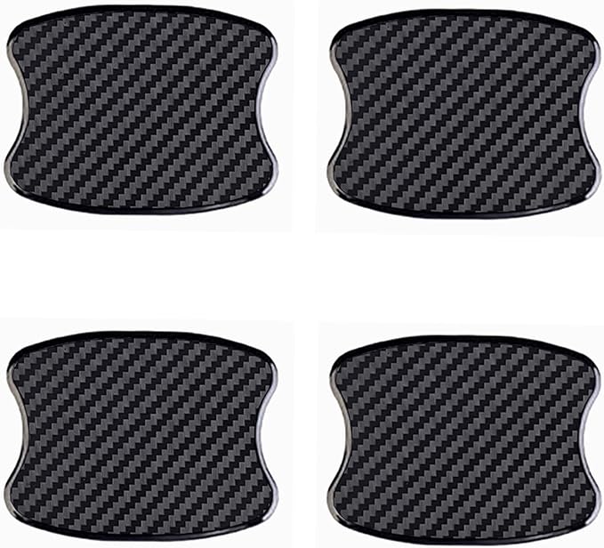 WORCAS 4Pcs Car Door Handle Protective Films,Universal 3D Carbon Fiber Car Door Handle Paint Protection Film for Grip Recesses(S)