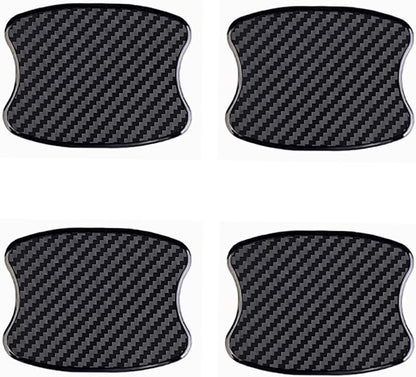 WORCAS 4Pcs Car Door Handle Protective Films,Universal 3D Carbon Fiber Car Door Handle Paint Protection Film for Grip Recesses(S)