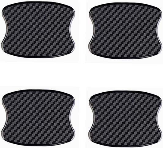 WORCAS 4Pcs Car Door Handle Protective Films,Universal 3D Carbon Fiber Car Door Handle Paint Protection Film for Grip Recesses(S)