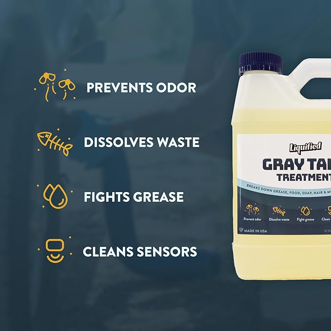 Liquified RV Toilet Treatment - Gray Holding Tank Digester - Odor Eliminator - Lemon Scent - Matts RV Reviews