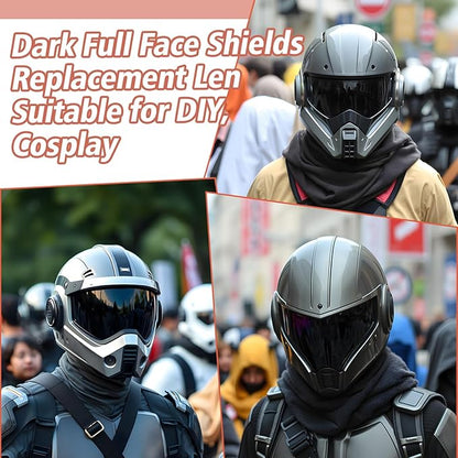 Feekoon 1 Pack Face Shield Replacement Lens with Helmet Pads, Tinted Full Face Shield Compatible with Hobart 770580, Replacement Foam Padding Kits for Welding, Grinding, DIY, Cosplay Helmet