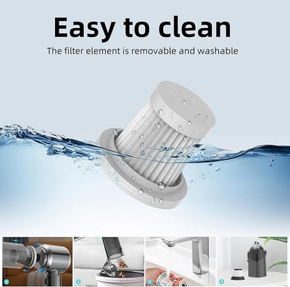 Handheld Vacuum Cleaner, 28000Pa 4 in 1 Handheld Vacuum Cordless, Brushless Motor, One-Touch Dust Removal, 3 Speeds Car Vacuum Cleaner Portable Cordless, Ideal for Office, Home, Kitchen, Car, Pet Hair