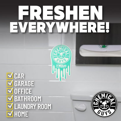 Chemical Guys Car Fresheners, Hanging Air Fresheners - New Car Scent for Cars, Trucks, SUVs, RVs, Home, Office, Work, Dorm Room, & More - 12 Pack
