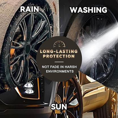 Matte Black Rim Touch Up Paint, Efficient Wheel Paint Pen for Metal, Also Match Flat Black, Quick and Easy Repair Curb Rash, Car, Faucet and More, Universal and Color Accurate, Long lasting