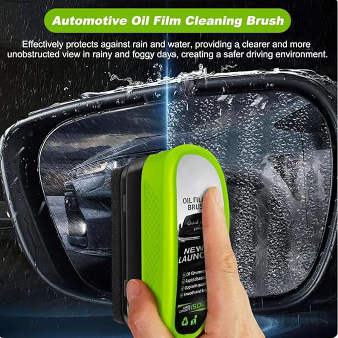 Cyeior 2026 Upgrade Clearn Vision Glass Cleaner, Clear vision Car Windshield Cleaner, Reusable Automotive Oil Film Cleaning Brush with Clear Vision Glass Cleaner (2, 2.0 Green)