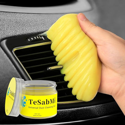 TeSabMi Car Cleaning Gel 160G - Reusable Dust Slime for Car Vents/Keyboard/Console, Interior Cleaner Putty, Gifts for Women Men
