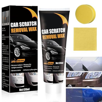 Upgraded Car Scratch Remover Polishing Wax,Cars Scratch Repair Paste with Wipe and Sponge,Car Paint Scratchs Repair Kit for Deep Scratches,Scratch Remover for Vehicles,Car Paint Polishing&Restore(1)