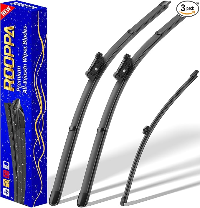 3 wipers Replacement for Audi Q7 2016-2023 Audi SQ7 2017-2023, Windshield Wiper Blades Original Equipment Replacement - 27"/20"/15" (Set of 3) Top Lock