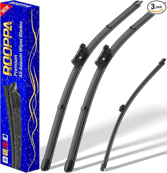 3 wipers Replacement for Audi Q7 2016-2023 Audi SQ7 2017-2023, Windshield Wiper Blades Original Equipment Replacement - 27"/20"/15" (Set of 3) Top Lock