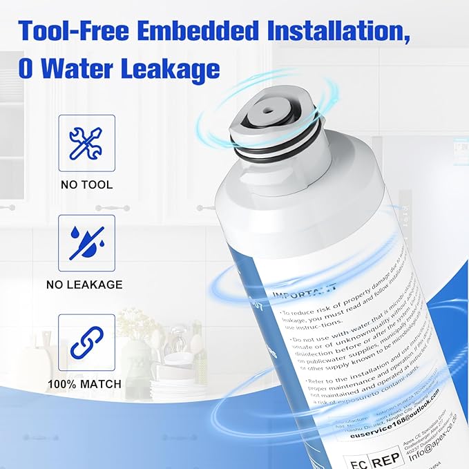 DA29-00020B Water Filter Replacement for Samsung HAF-CIN/EXP, DA29-00020A/B, DA97-08006A-1, RF28HMEDBSR, RF263BEAESR, Pur Water Filter Accessories 2 Pack