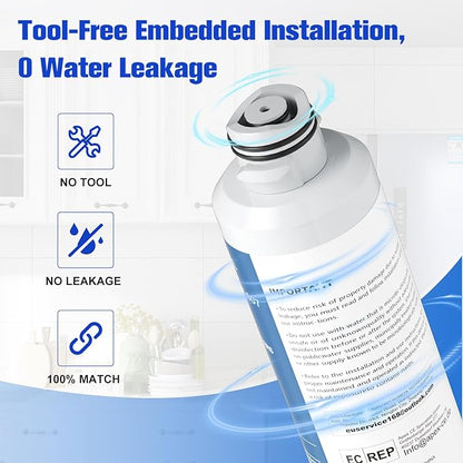 DA29-00020B Water Filter Replacement for Samsung HAF-CIN/EXP, DA29-00020A/B, DA97-08006A-1, RF28HMEDBSR, RF263BEAESR, Pur Water Filter Accessories 2 Pack