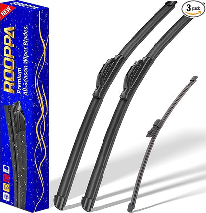 3 wipers Replacement for 2017 Ford expedition, Windshield Wiper Blades Original Equipment Replacement - 22"/22"/15" (Set of 3) U/J HOOK