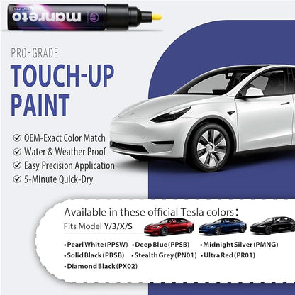 Touch Up Paint for Tesla Model Y/3/X/S Stealth Grey(PN01)—OEM Color-Matched, Quick & Easy Car Scratch Remover Pen, Long lasting & Waterproof Car Paint Touch Up, Like-New Finish