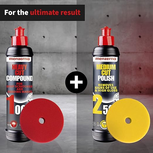 menzerna Heavy Cut Compound 1000" I Abrasive Polishing Compound for Deep Scratches, Sanding Marks, Swirls & Holograms I Buffing and Polishing Compound for Scratch Repair I Silicone Free I 8 fl oz.