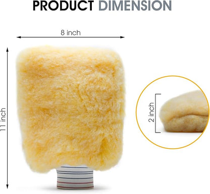 SM Arnold Spun Gold™ Professional Car Wash Mitt 2-Pack - Durable, Scratch-Resistant, 8" x 11", Lorene Synthetic Fibers | for Auto Detailing, Cleaning Supplies, Vehicle Care & Maintenance