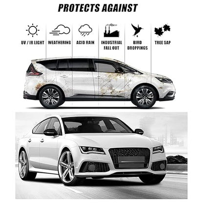 10H Nano Ceramic Coating for Cars, 50ML High Gloss Anti-Scratch SiO2 Ceramic Car Coating Kit, Plastic, Glass, Wheel Polishing, Hydrophobic, Long Lasting Protection