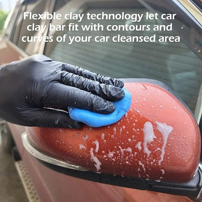 Car Clay Bars Auto Detailing 400g and Clay bar Lubricant Tablets 8 Pack(1pcs=16 oz) Clay bar kit for Car Detailing Damage Free Cleaning